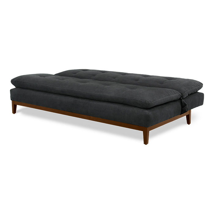 Futon Tela Gris Oxford Edak | Sofá Cama y Futones | salas